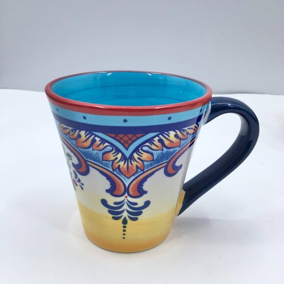 Zanzibar Euro Ceramica Coffee Tea Mugs Boho Cottagecore Contemporary Cone Shape - Picture 11 of 14